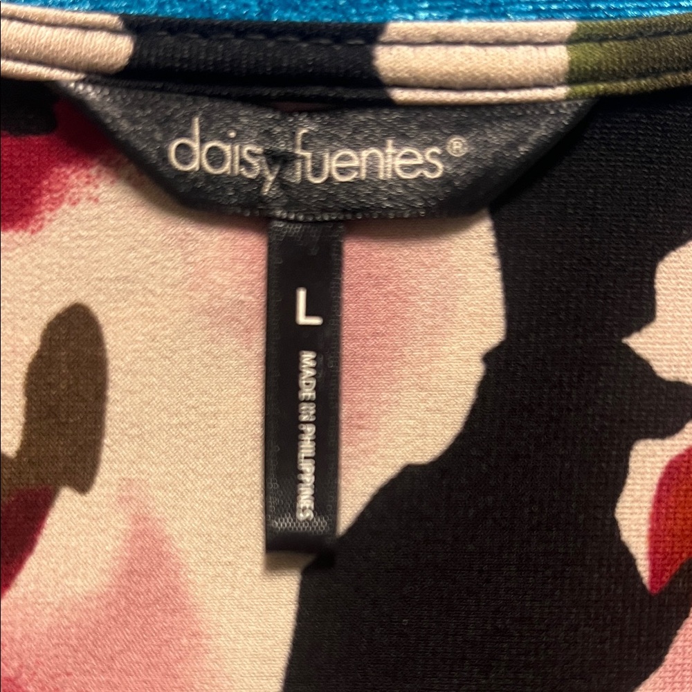 Daisy Fuentes Multicolor Floral Mini Faux Wrap Dress - Picture 4 of 6